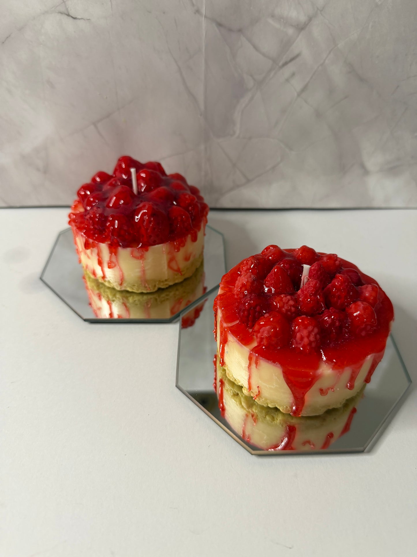 Mini Strawberry Cheesecake Candles