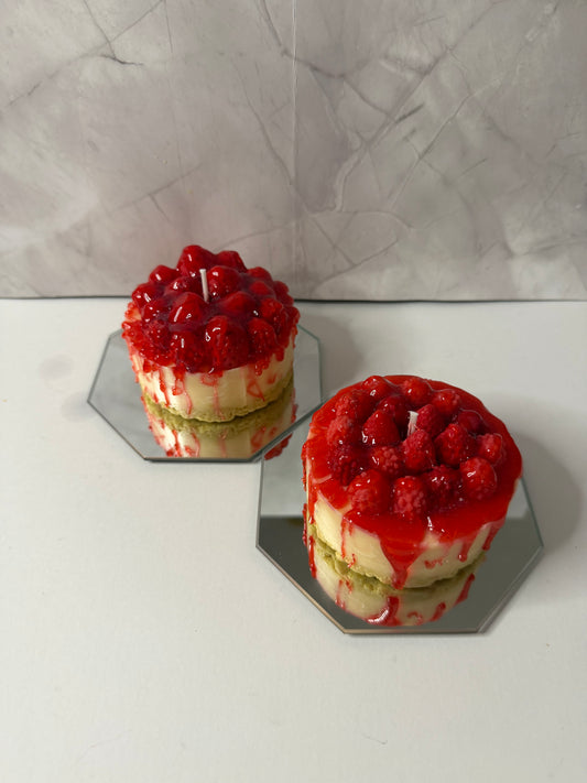 Mini Strawberry Cheesecake Candles