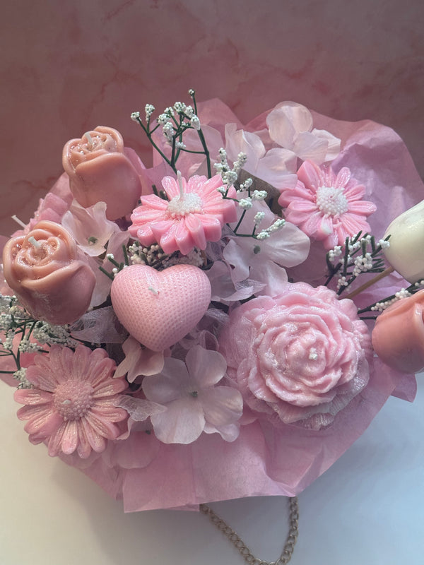 Pink & White Purse Bouquet