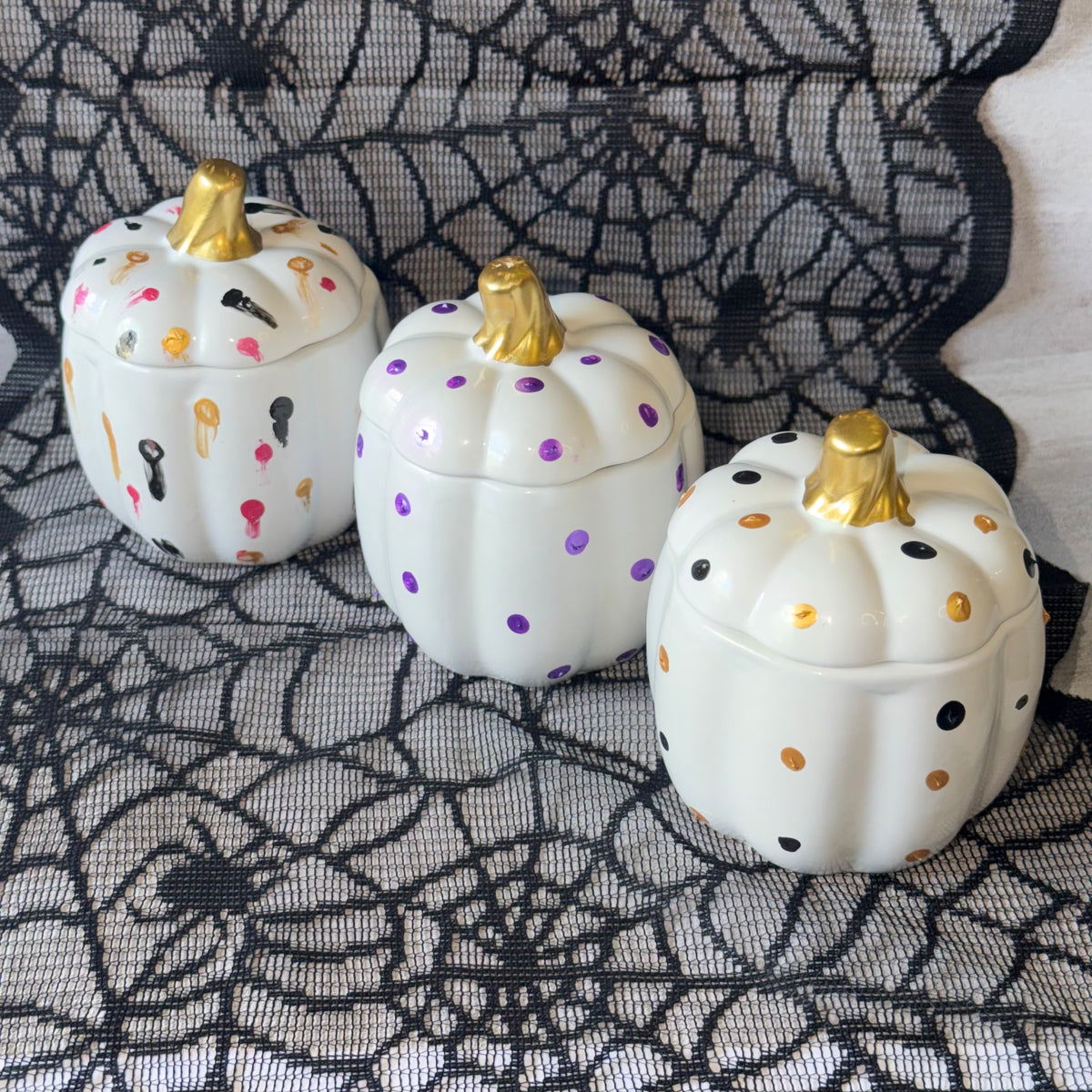 Ceramic Pumpkin Jars