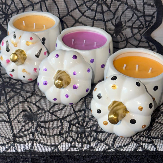 Ceramic Pumpkin Jars