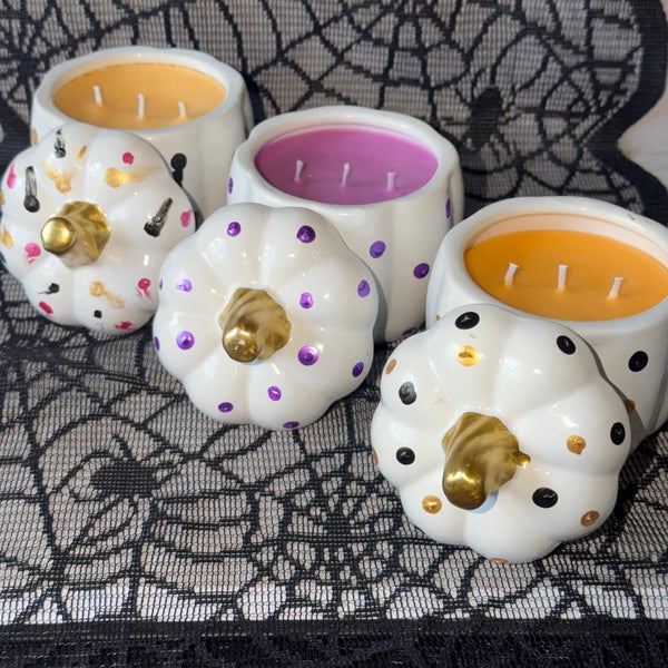 Ceramic Pumpkin Jars